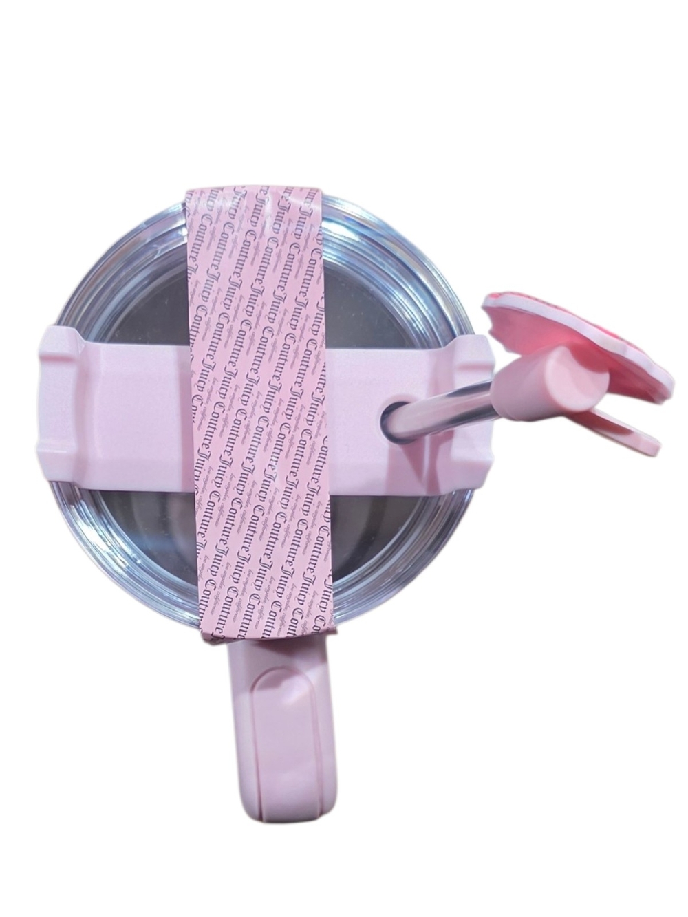 Juicy Couture Pink Stainless Steel Tumbler with Handle - Picture 3 of 5